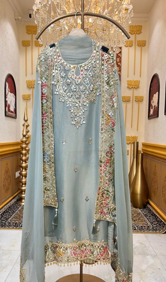 Zareeva Gota Noor Suit (Blue)