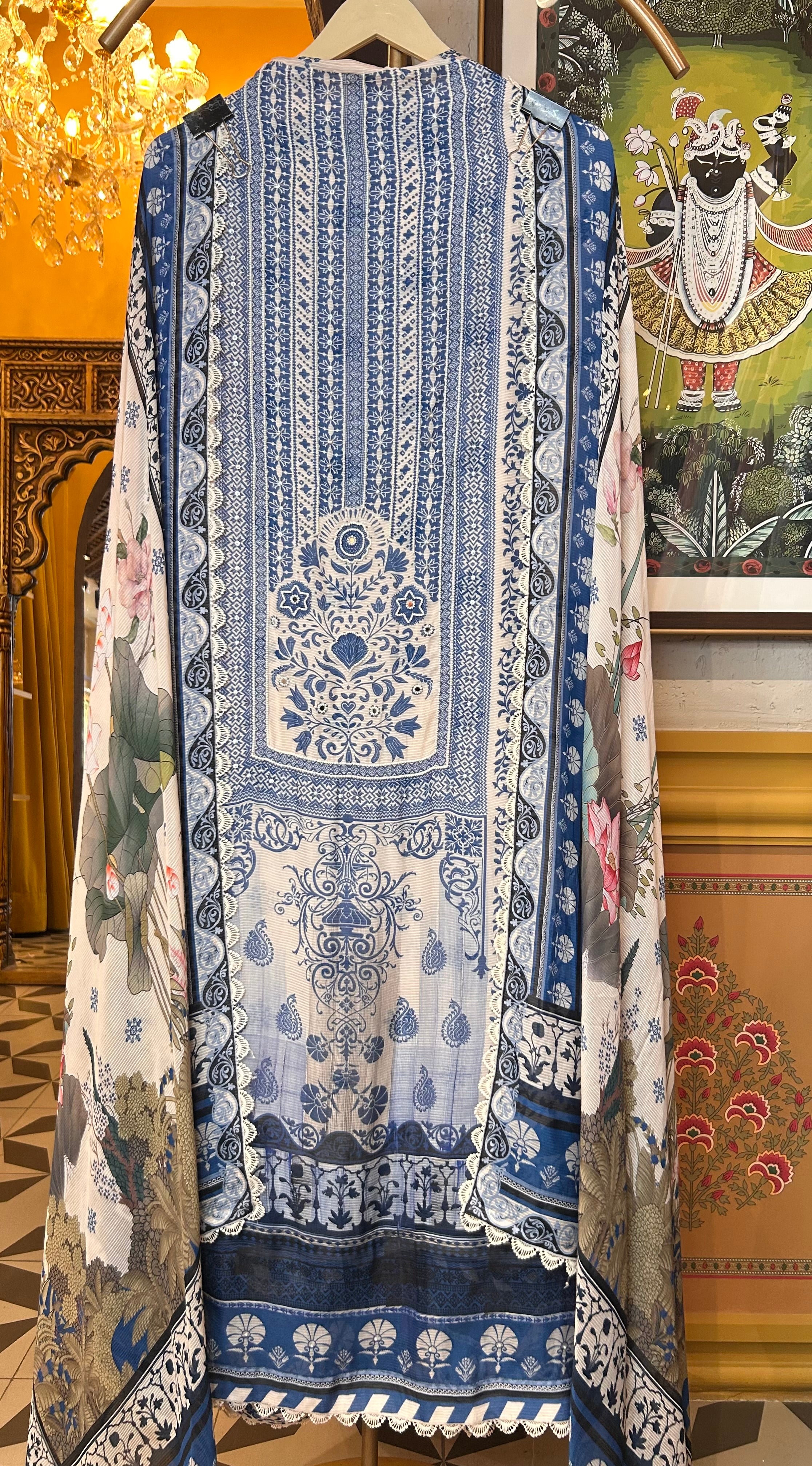 Amoli Mul Cotton Suit (Blue)