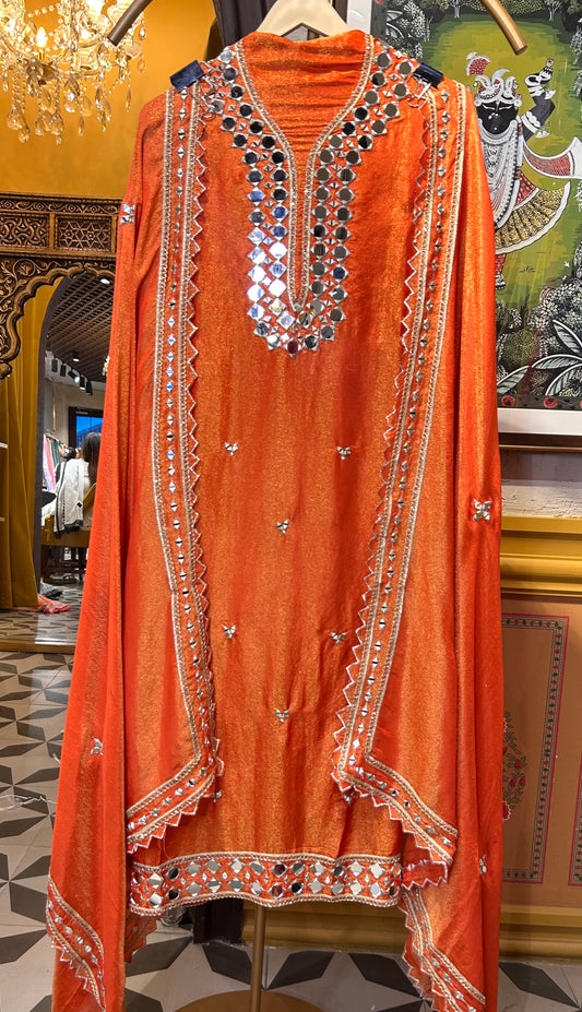 Zareen Jhalak Suit (Orange)