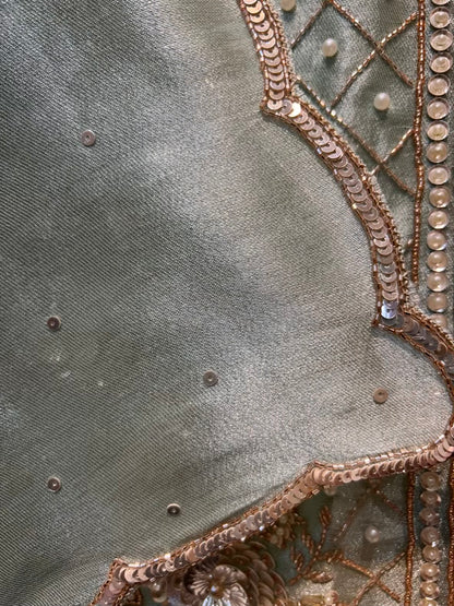 Ruhzara Sequin Veil Suit (Green)