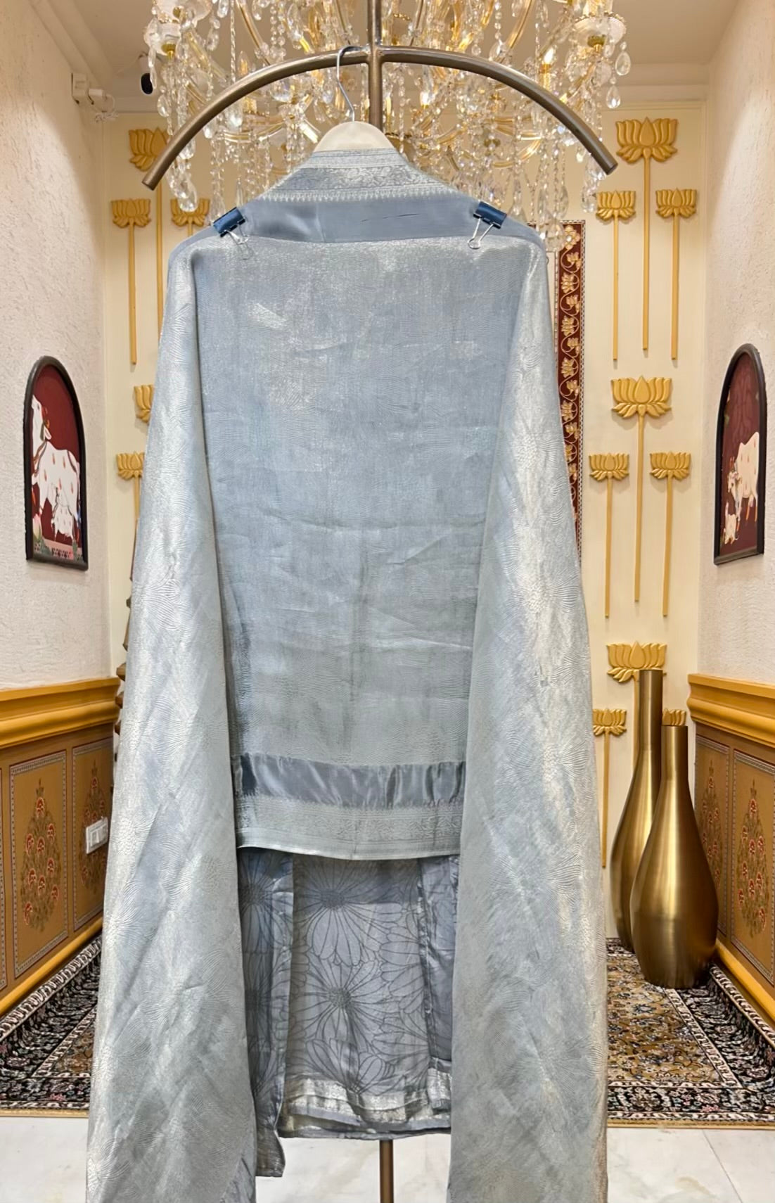 Zehra Dori Silk Suit (Grey)