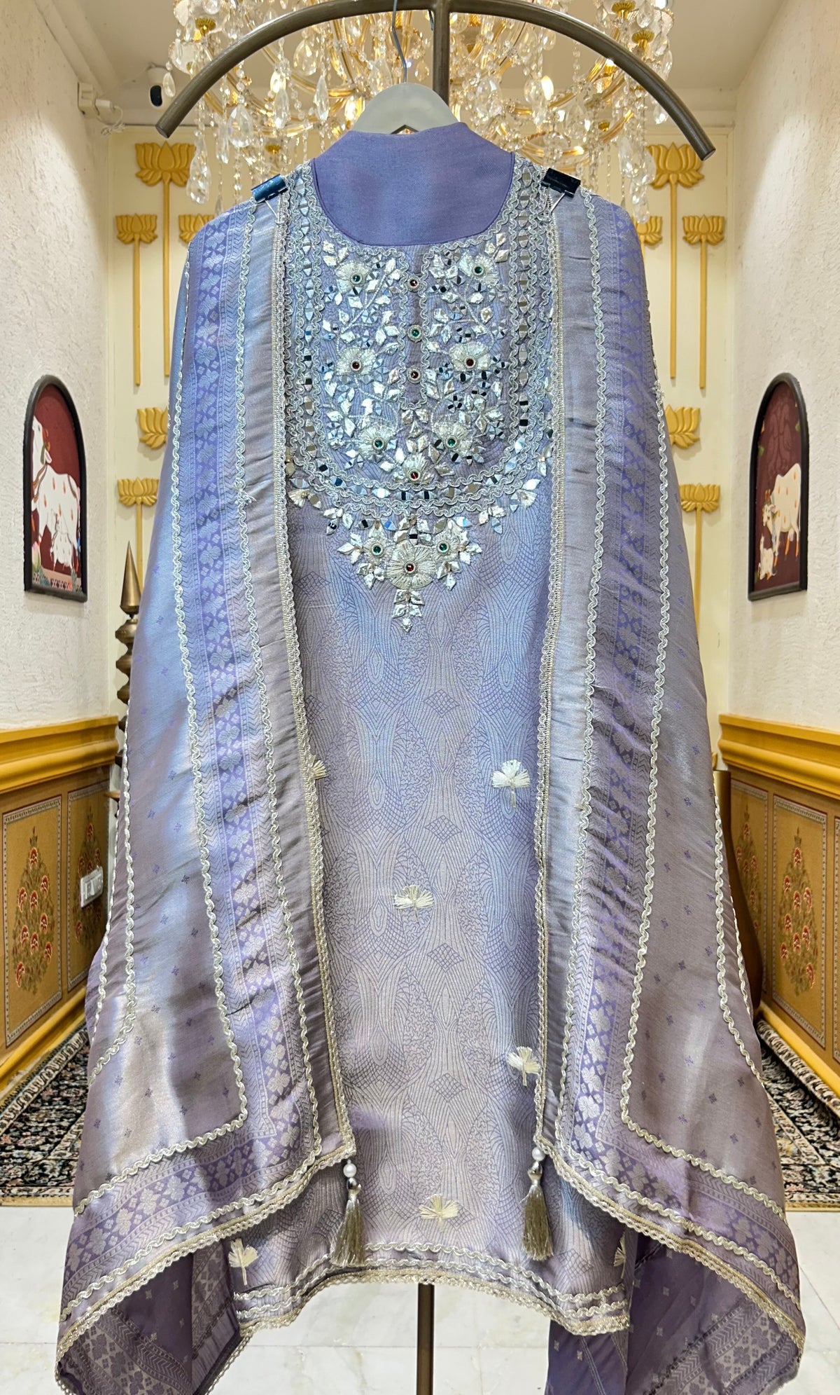 Rangbaari Brocade Shimmer Suit