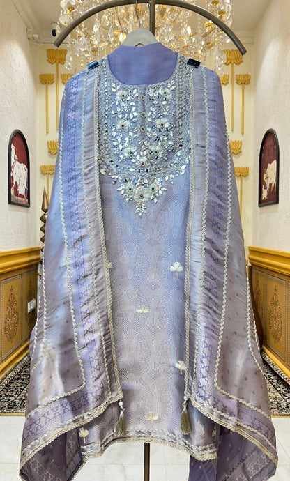 Rangbaari Brocade Shimmer Suit