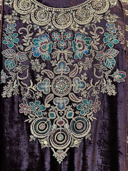 Zohraé-Velvet Suit (Purple)