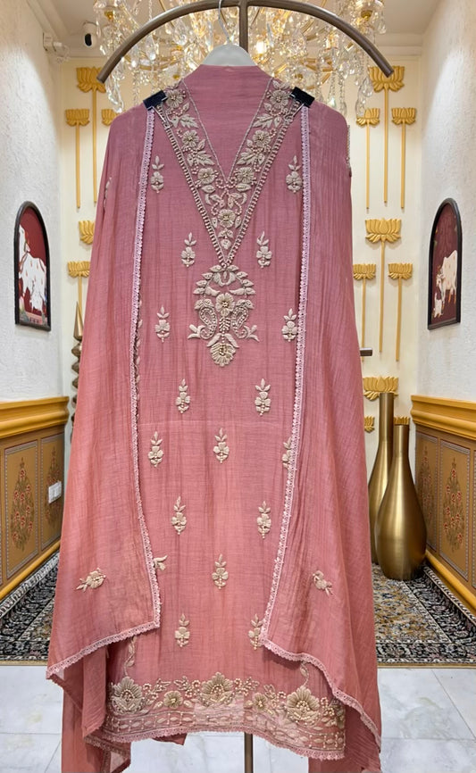 Elyra Thread Chanderi Suit