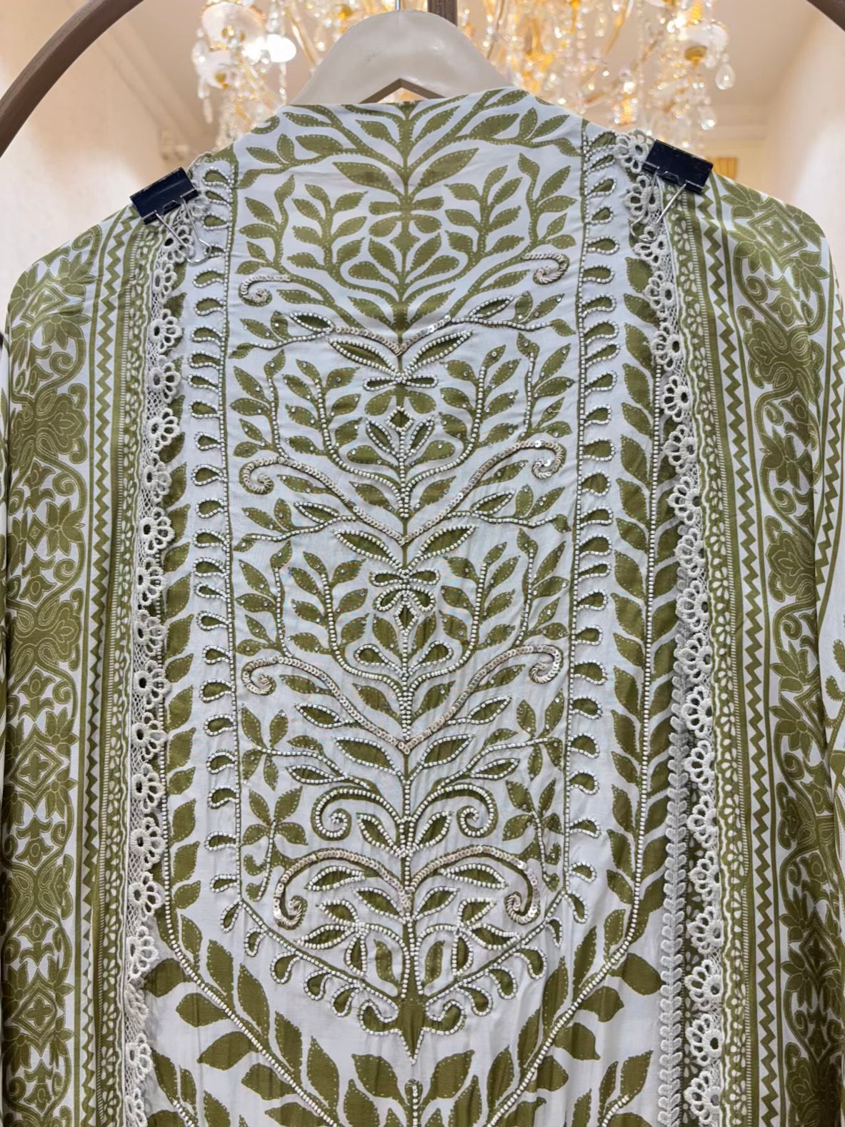 Isha Moti Lace Muslin Suit