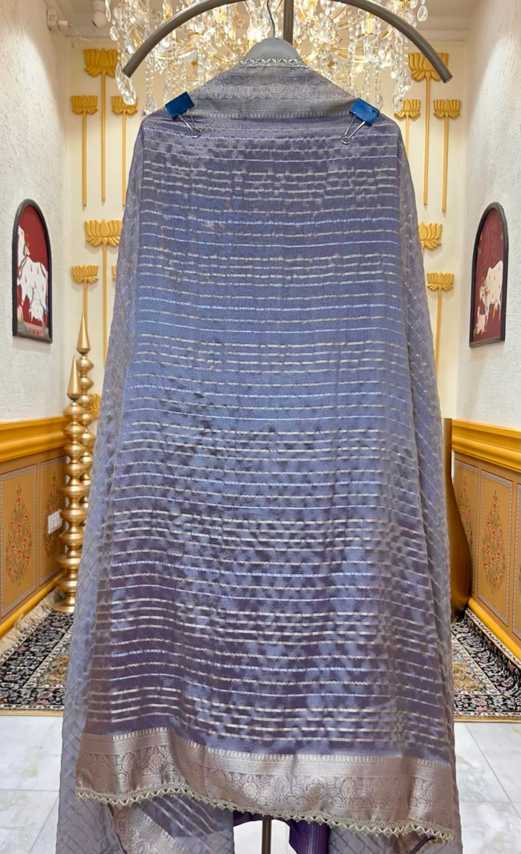 Afsara Banarasi Noor Suit (Purple)