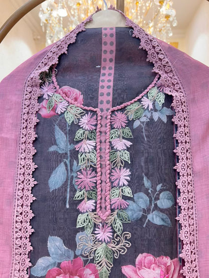 Zarelle Aaina Loom Chanderi Suit