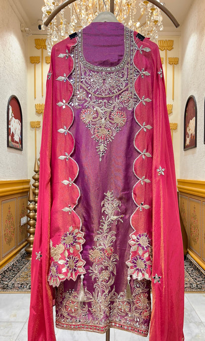 Sitara Veil Silk Suit