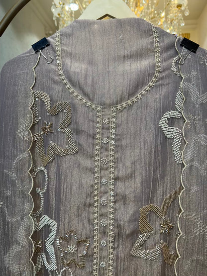 Aarifa Crush Karigari Suit (Lavender)