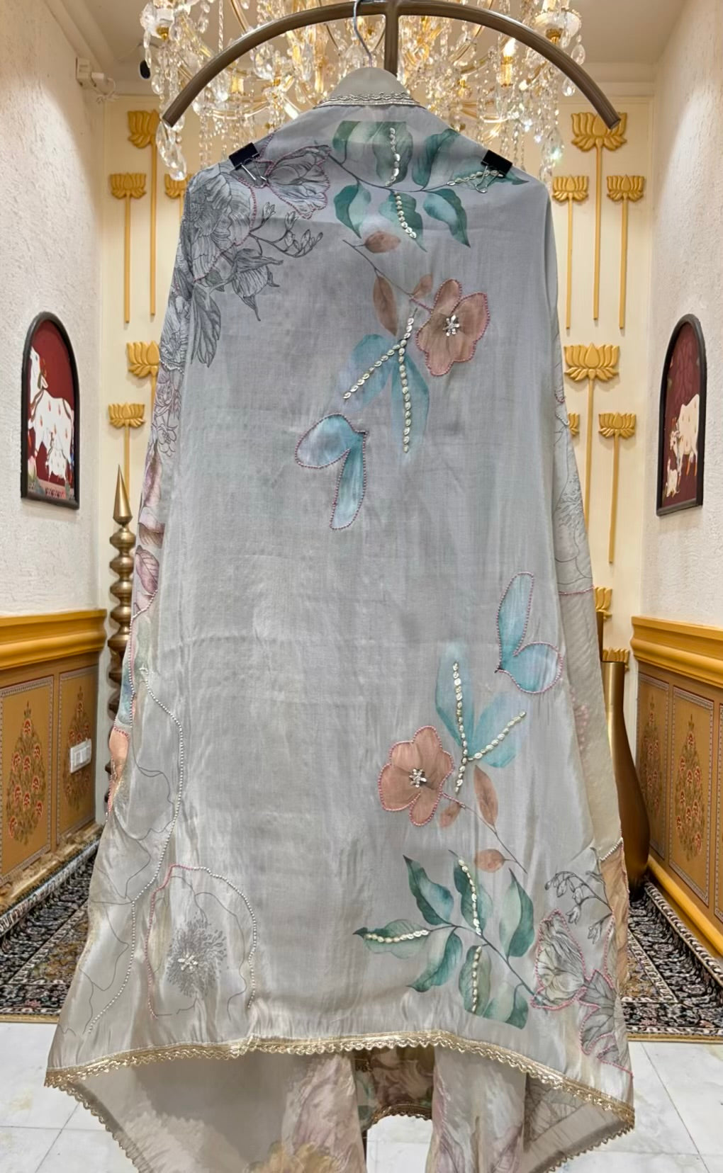 Vrinda Moti Sequin Shimmer Suit