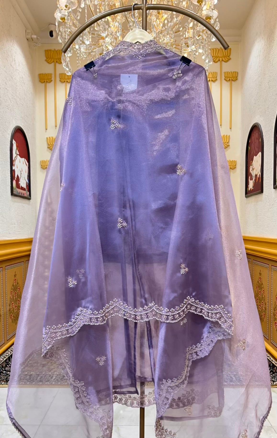 Elina Crush Karigari Suit (Lavender)