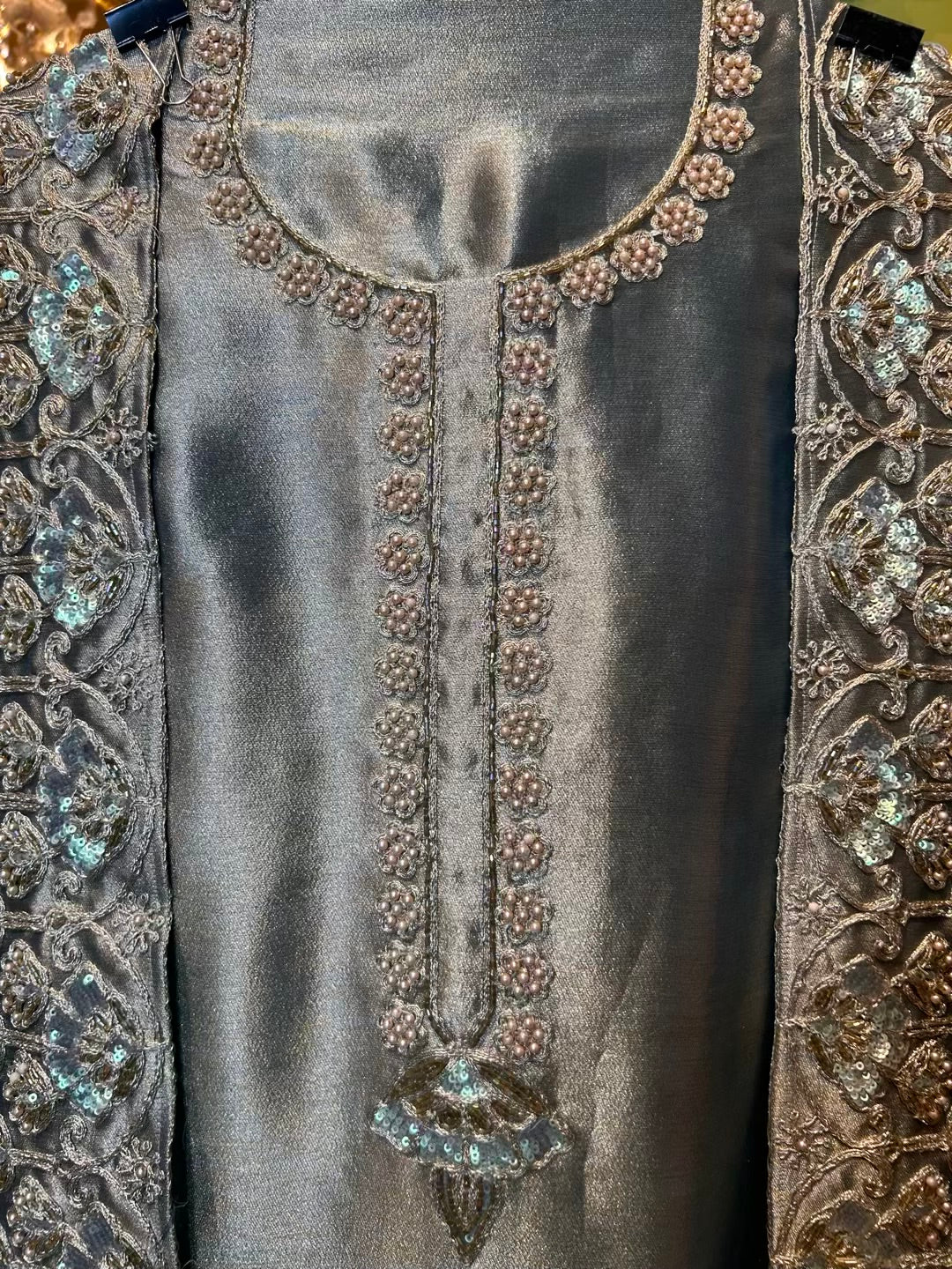 Sarvinoor Organza Suit (Green)