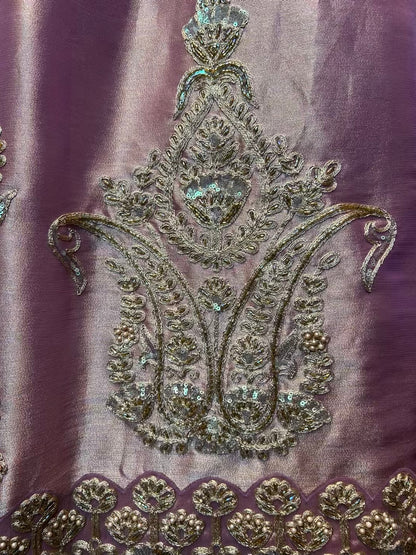 Sarvinoor Organza Suit (Lavender)