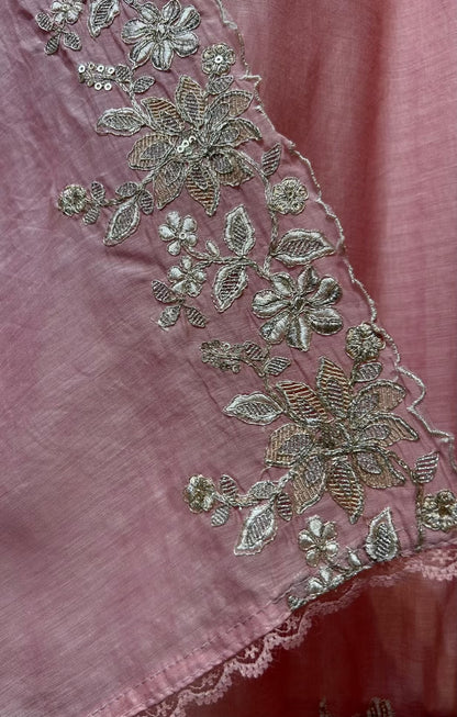 Aavira Mul Chanderi Suit (Pink)