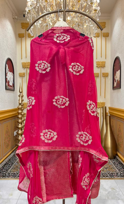 Zayla Banarasi Grace Suit (Magenta)
