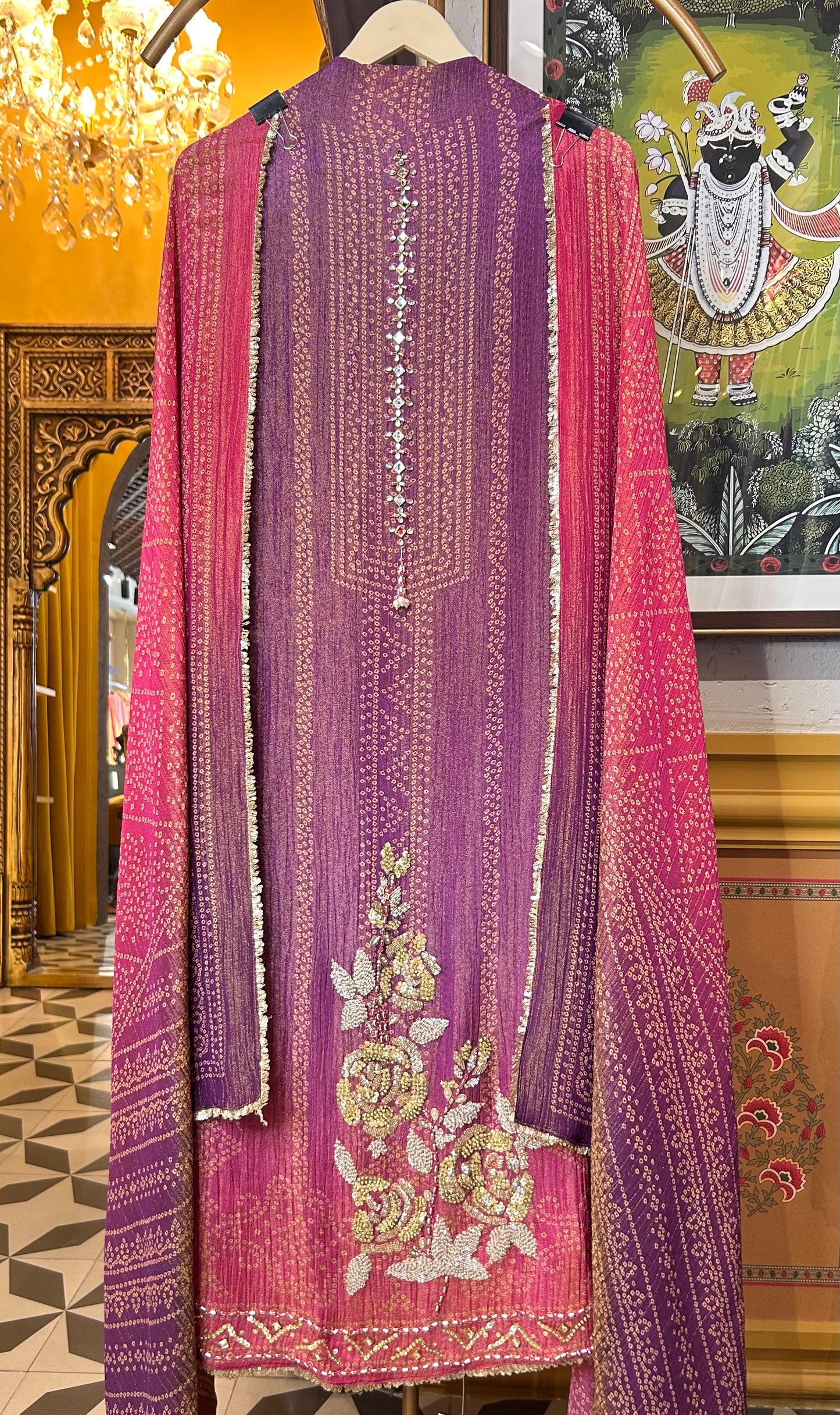 Zareen Gera Tissue Suit (Pink)