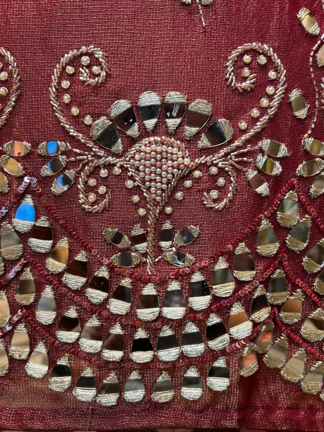 Sitaaron Ka Jaal Suit (Wine)