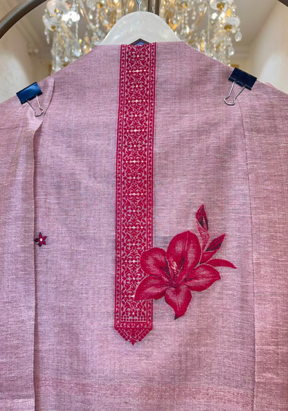 Ishvani Linen Suit (Peach)