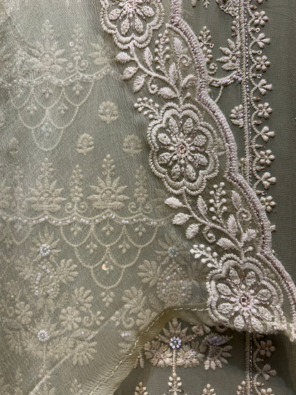 Mehru Georgette Élan Suit (Green)