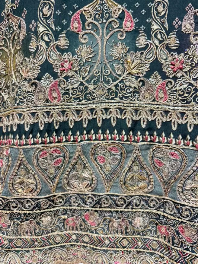 Meira Printed Zari Suit