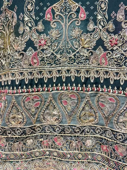 Meira Printed Zari Suit