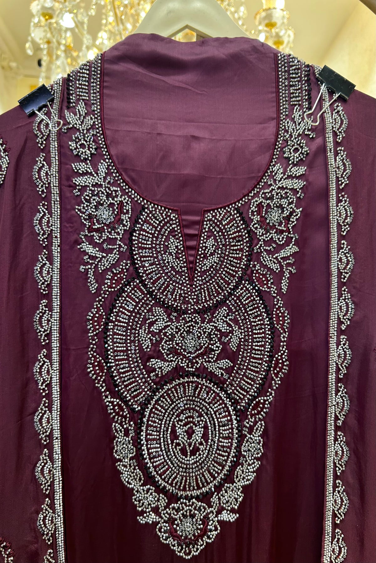 Meherafshan Crepe Suit