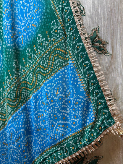 Nooraya Organza Suit (Ivory Blue)