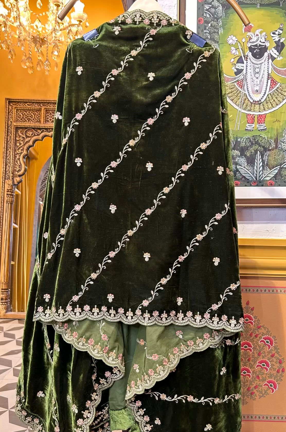 Feroza-e-Velvet Suit (Green)