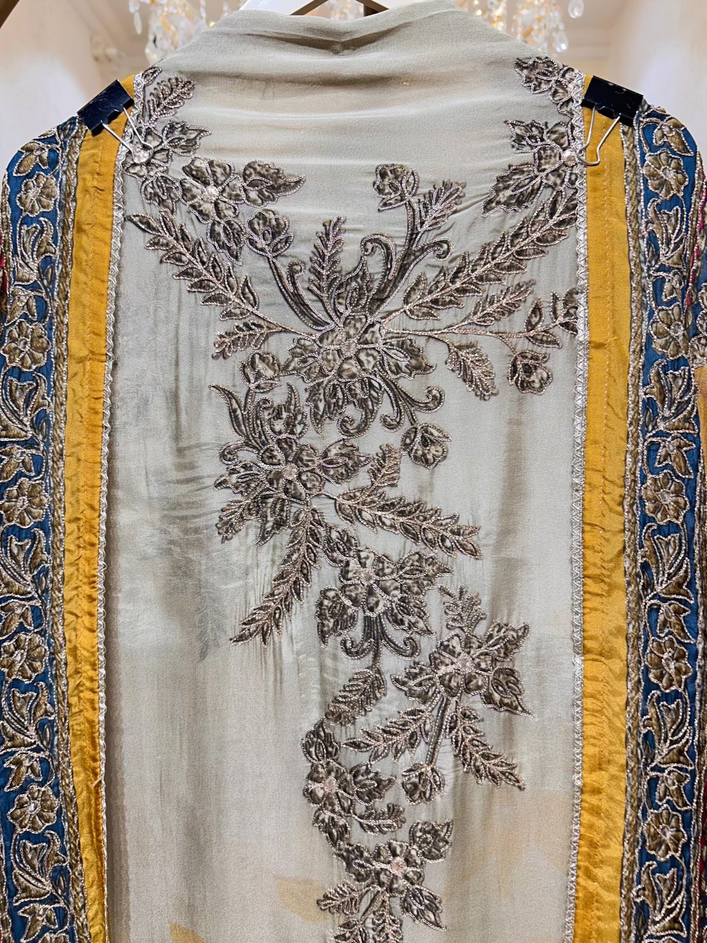 Zarisha Zari Crest Suit (Mustard)