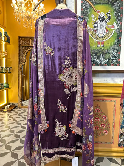 Ridwaan-é-Velvet Suit (Purple)