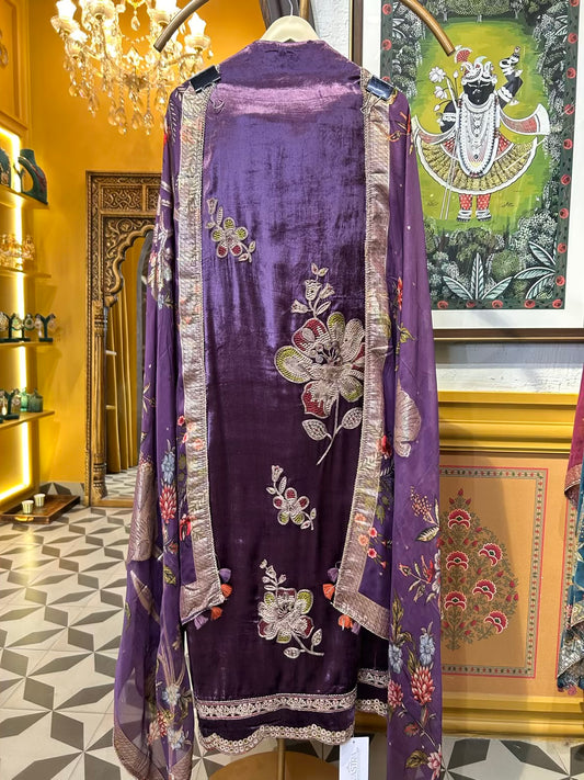 Ridwaan-é-Velvet Suit (Purple)