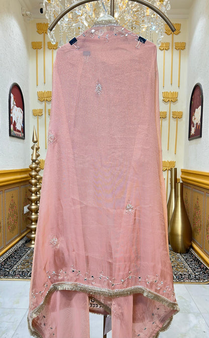 Ruhmehar Sheesha Kinari Suit (Peach)