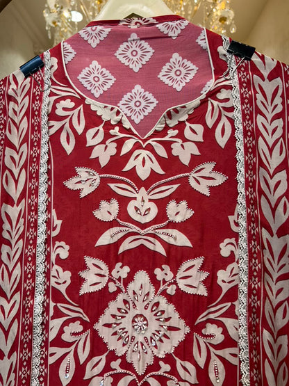 Elina Cutdana Bloom Suit (Red)