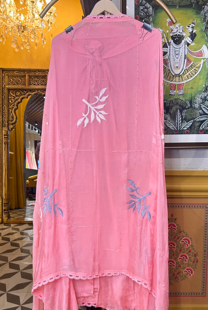 Zarnoor Organza Suit (Pink)
