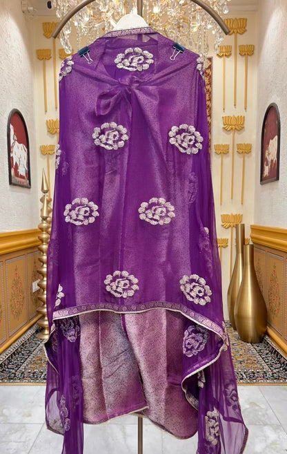 Zayla Banarasi Grace Suit (Purple)