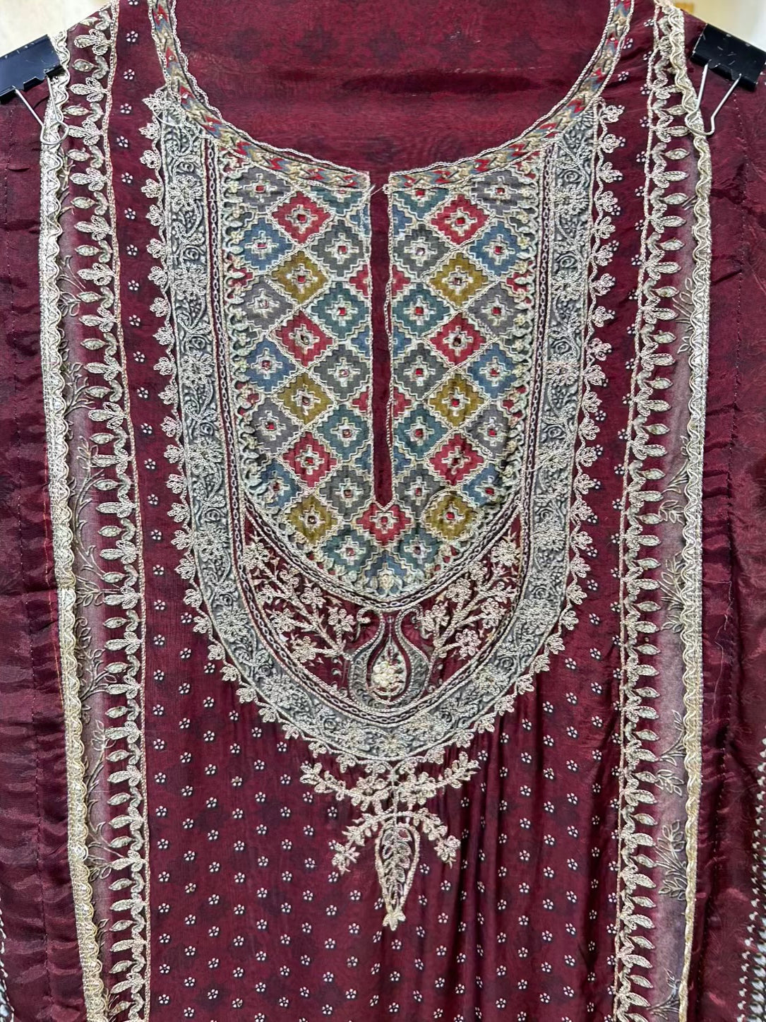 Zareenah Zari Flow Suit (Brown)