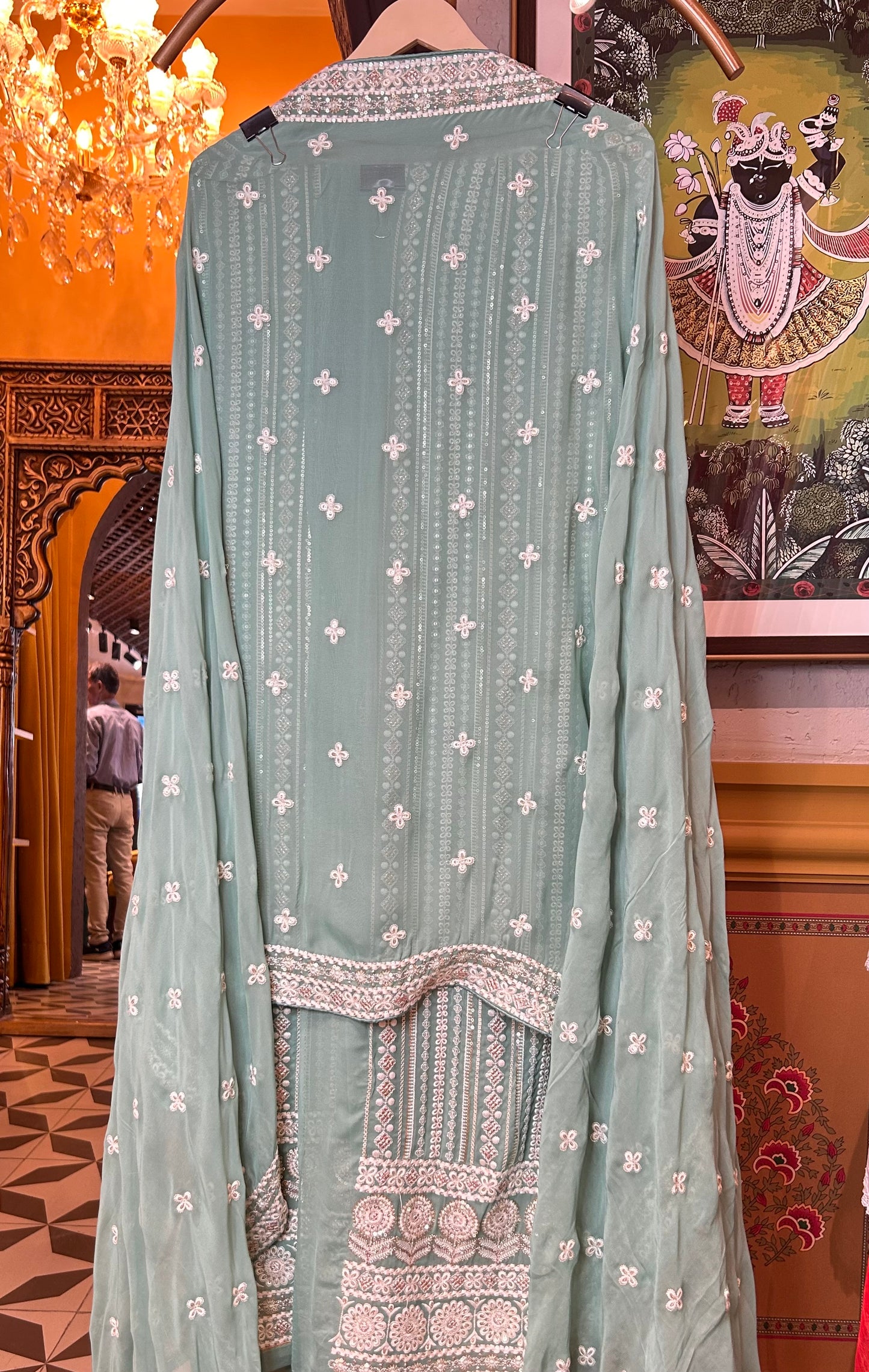 Amaira Georgette Suit (Green)