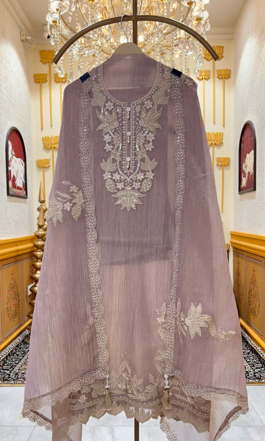 Eshira Appliqué Glow Suit (Lavender)