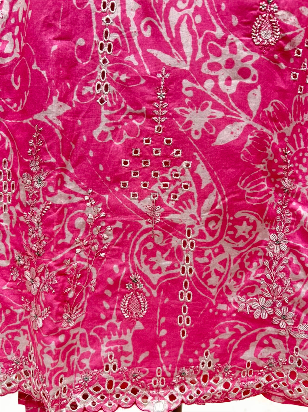 Aafiya Cotton Veil Suit (Pink)