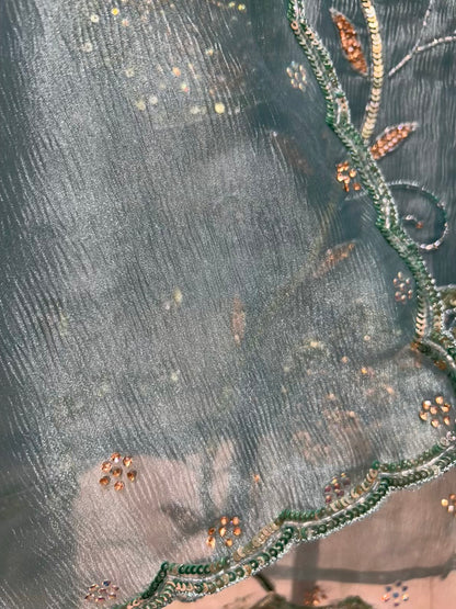 Ayleen Shimmer Stone Suit (Peacock Blue)