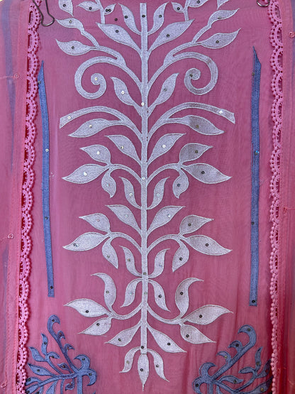 Zarnoor Organza Suit (Pink)