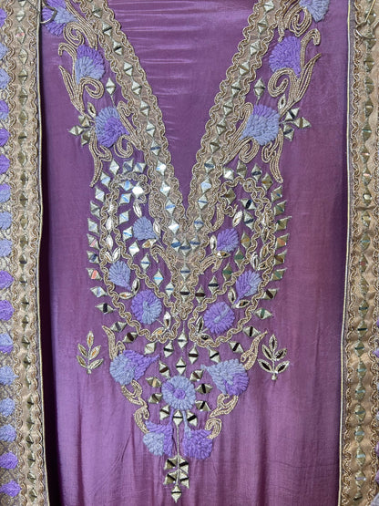Zarreen Adaa Silk Suit (Lavender)