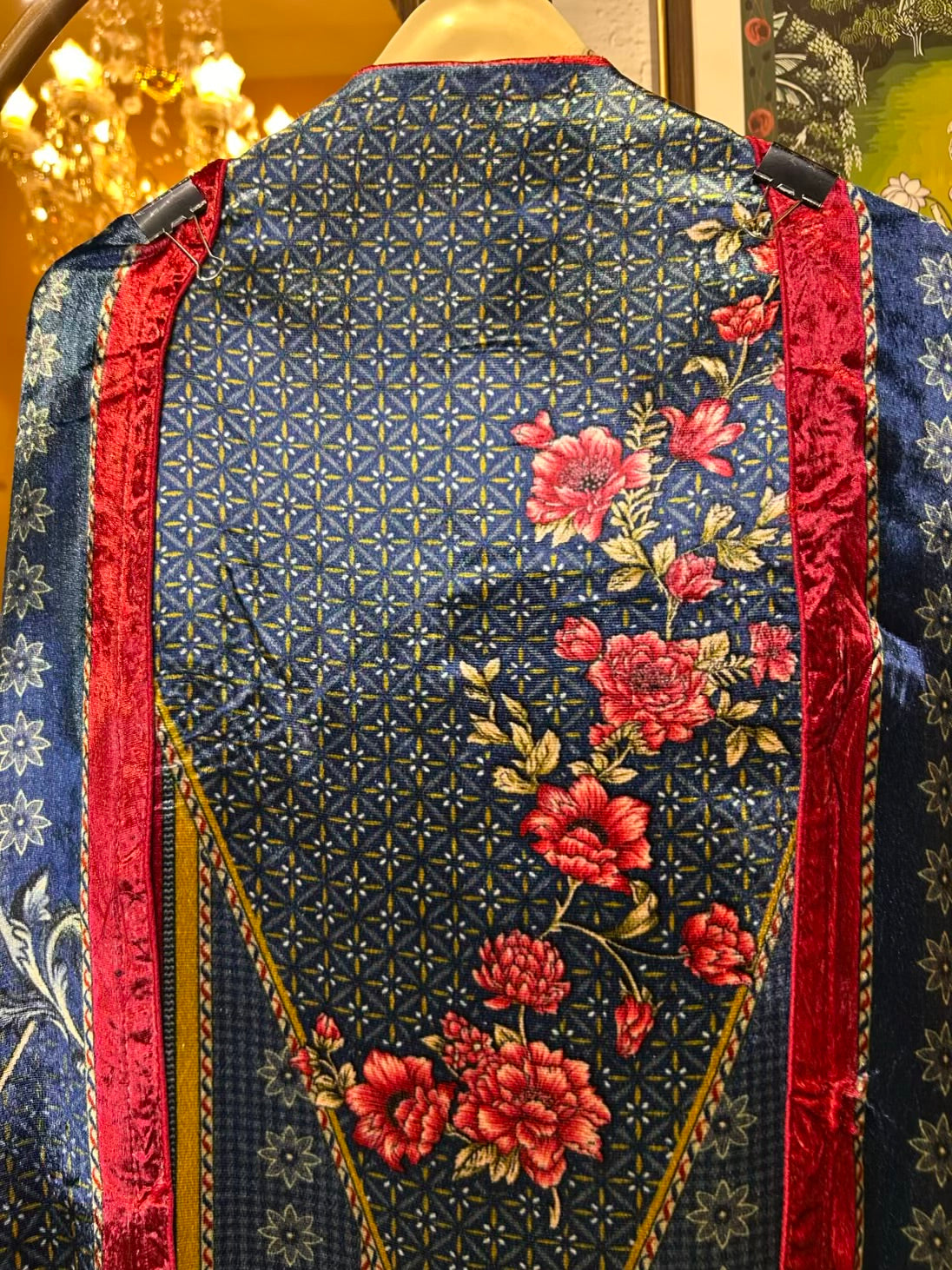 Zaylira Velvet Suit (Coral)