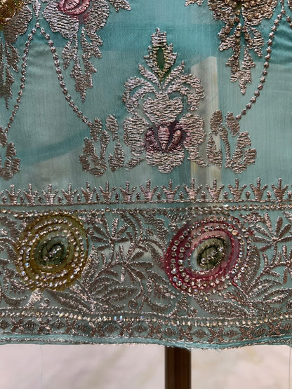 Sahiba Chiffon Grace Suit (Turquoise)