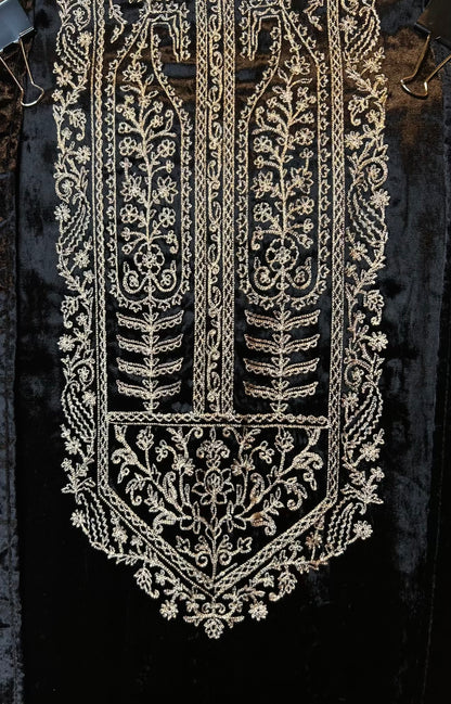 Afsara Velvet Suit (Black)