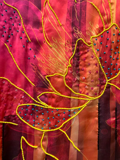 Nayira Crepe Suit (Magenta)