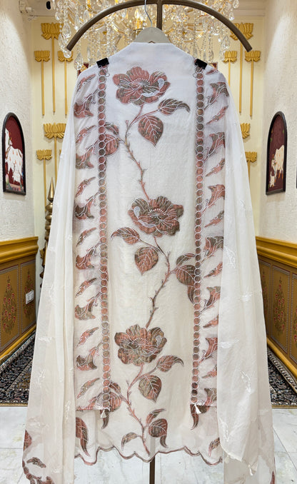 Mehrnoor Appliqué Chanderi Suit