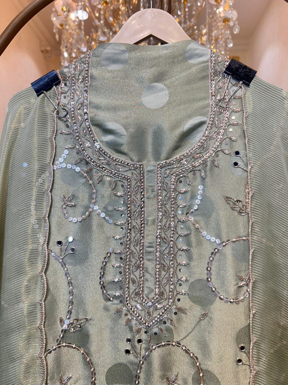 Zehraani Noorloom Suit (Powder Green)