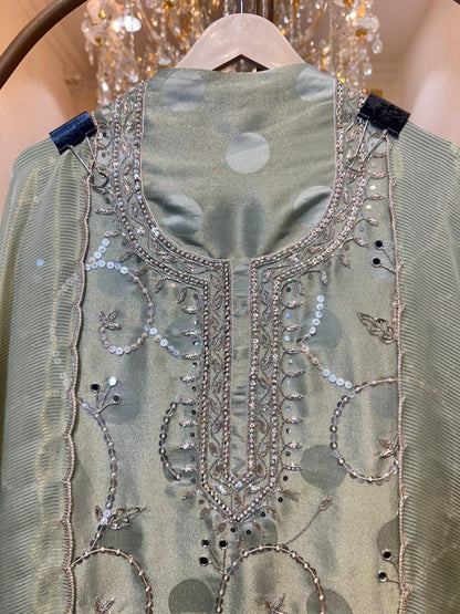 Zehraani Noorloom Suit (Powder Green)